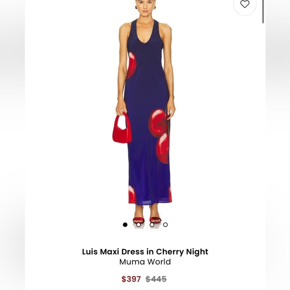 Muma World Luis Maxi Dress in Cherry Night - Picture 4 of 8